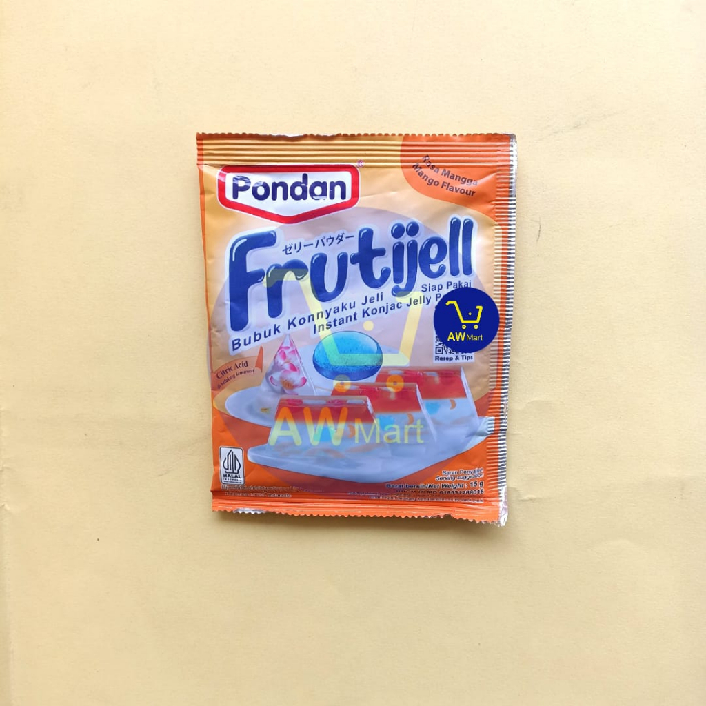 PONDAN FRUTIJEL 15 GRAM ALL VARIAN - BUBUK KONYAKU JELI 15 GRAM