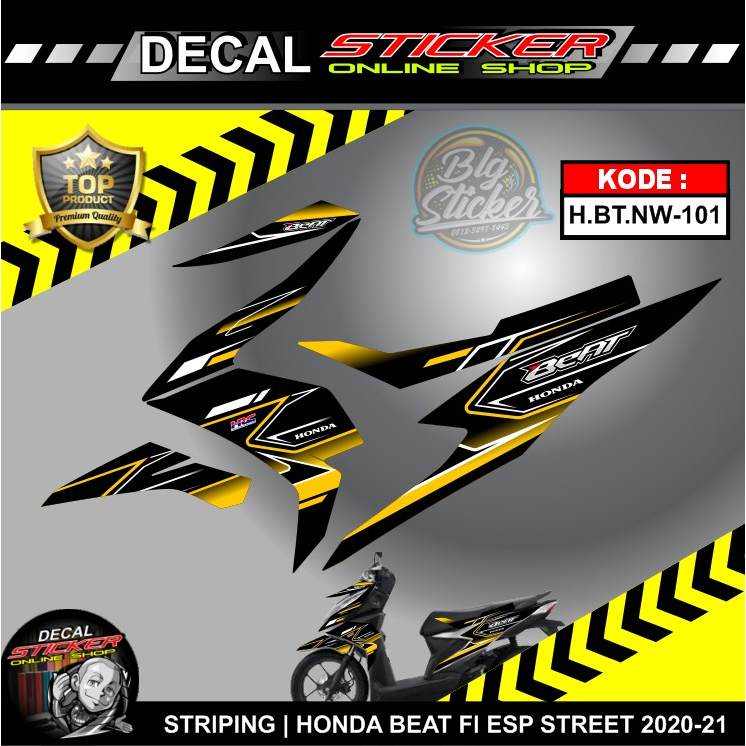 STIKER MOTOR HONDA BEAT DELUXE TAHUN 2020-2021 DESIGN TERBARU KEREN