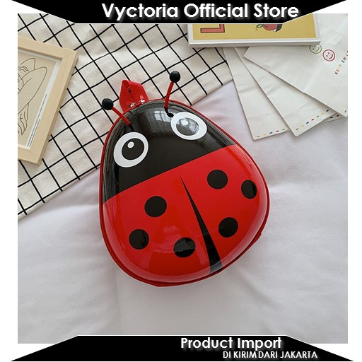 (COD) Vyctoria VOS2922 Tas Ransel Anak Sekolah Ladybug Lucu Import BQ3292 JTF2922 3292 2922