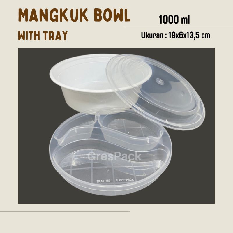(25pcs) Thinwall Mangkok 1000ml/Thinwall Easypack 1000ml dg Tray