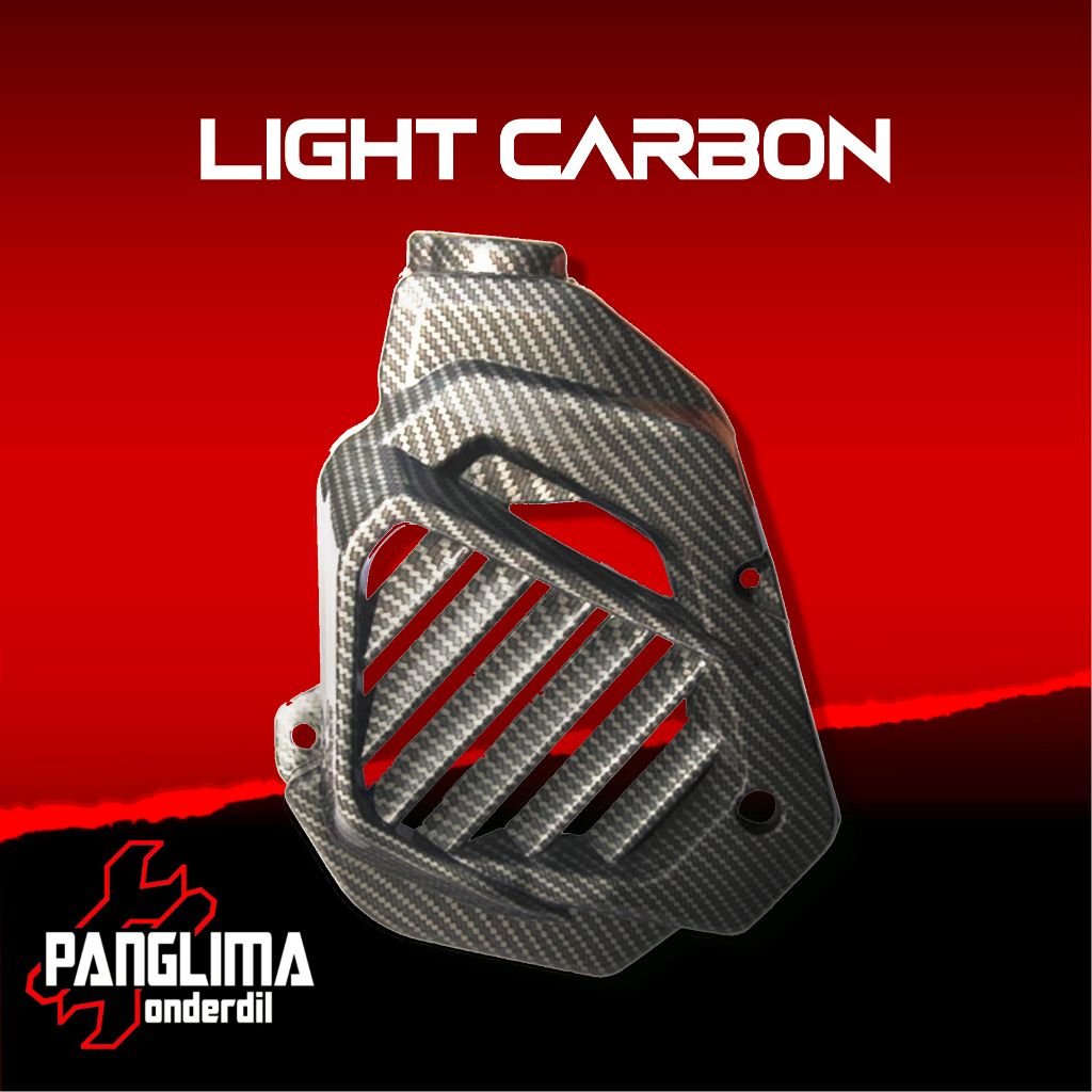 Cover Kipas Radiator Hitam-Black Karbon-Light Carbon Vario Techno 125 FI-F1 Lama-Old Dudukan Tutup Mesin Hitam