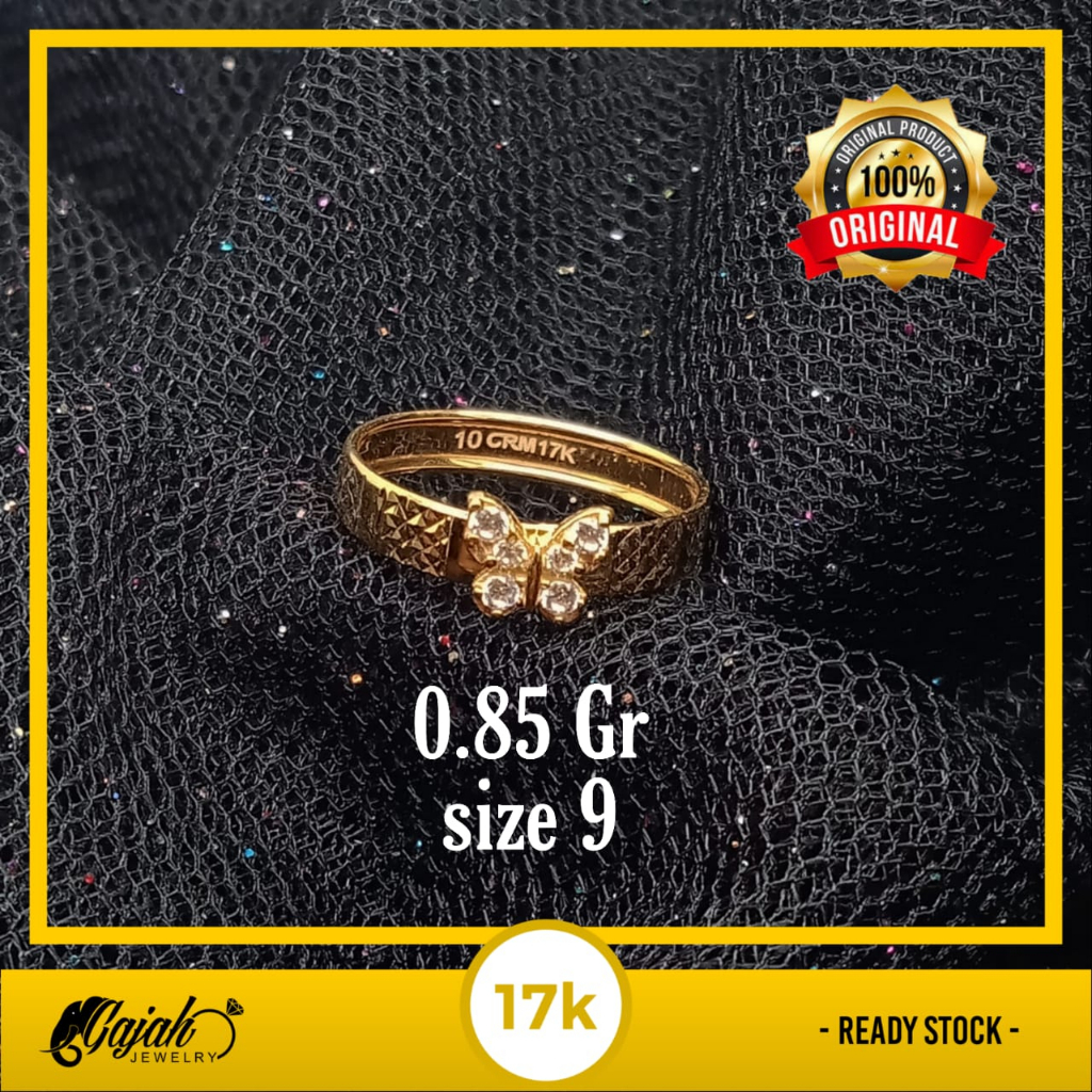 Cincin Emas 17K - 0.85 Gr Kadar 750 - 4767