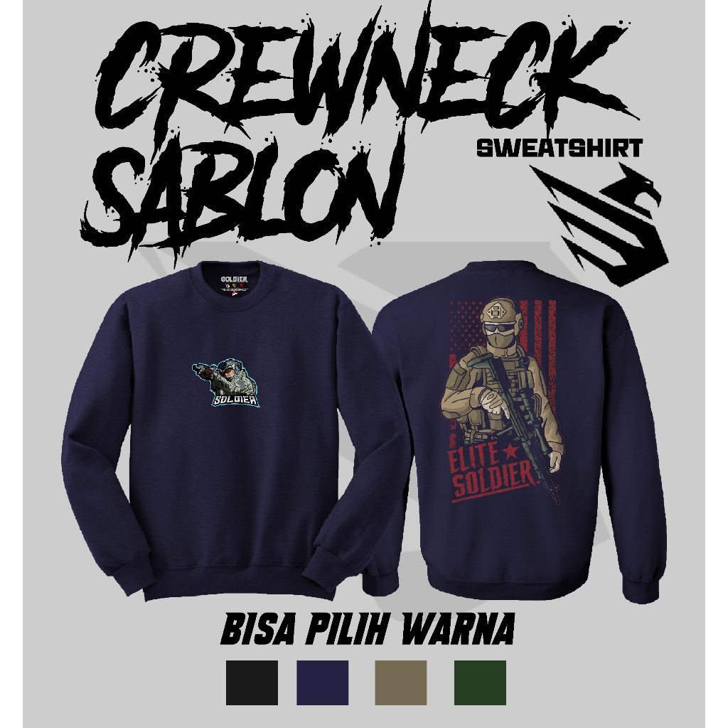 Crewneck Sablon Sweatshirt Nevi