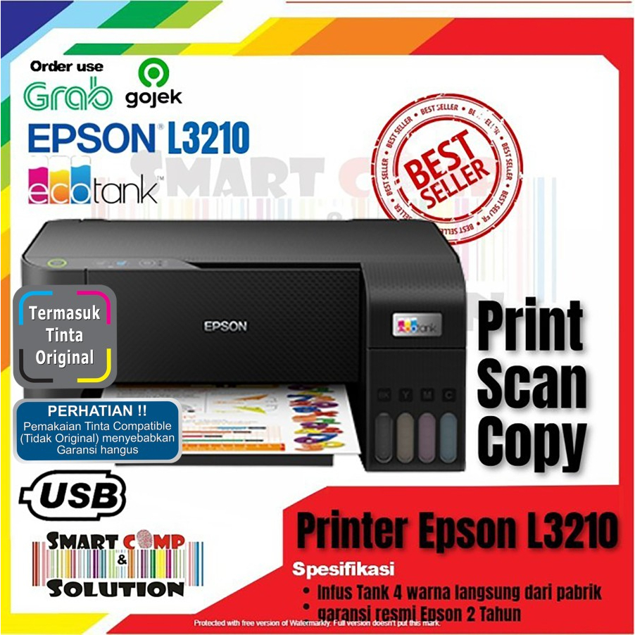 Printer Document Epson Ecotank L3210 - Print Scan Copy pengganti L3110