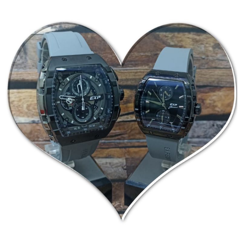 Jam tangan couple Expedition 6782, model sport, tali karet, ORIGINAL, Bergaransi resmi internasional