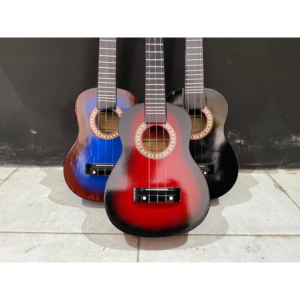 Ukulele Senar 3 bahan kayu paket hemat