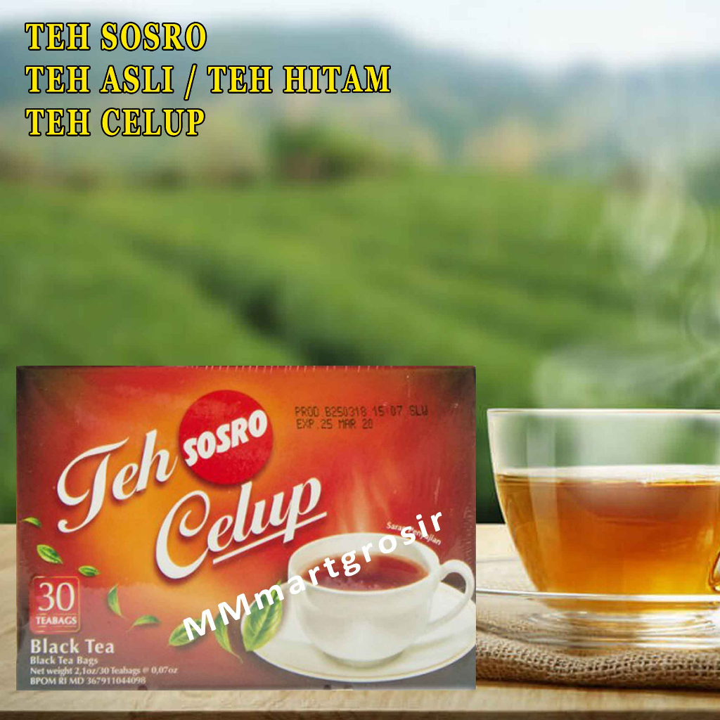 Teh Sosro Celup / Teh Asli / Teh Hitam Celup / 60gr / 30 teabags