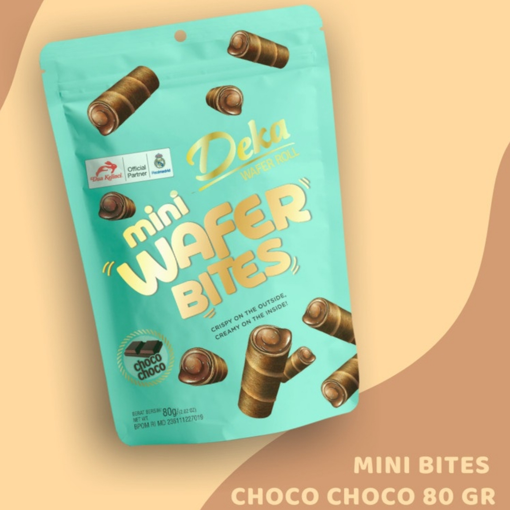 

DEKA MINI WAFER BITES RASA CHOCO CHOCO 80 gr ( HARGA PER POUCH )