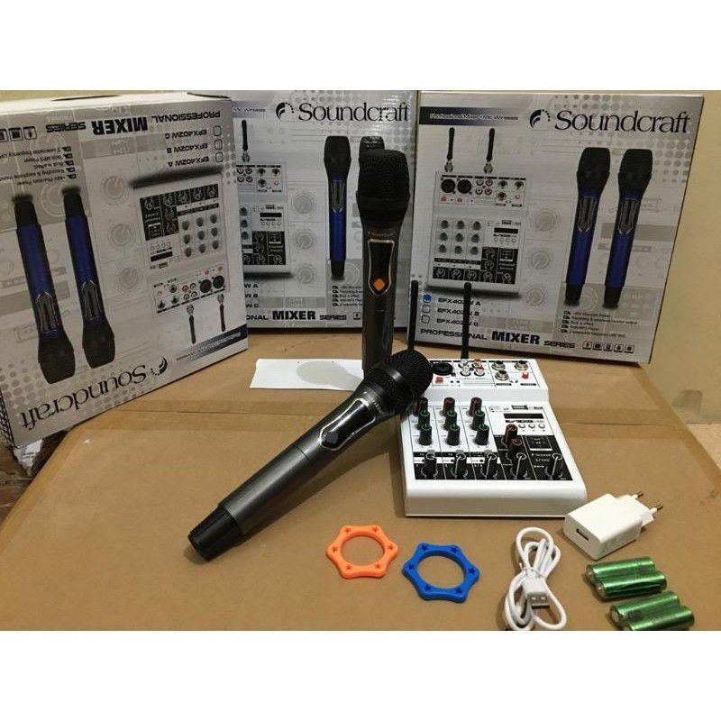 Mixer SOUNDCRAFT EFX402 / EFX 402 / EFX 402W FREE 2MIC WIRELESS