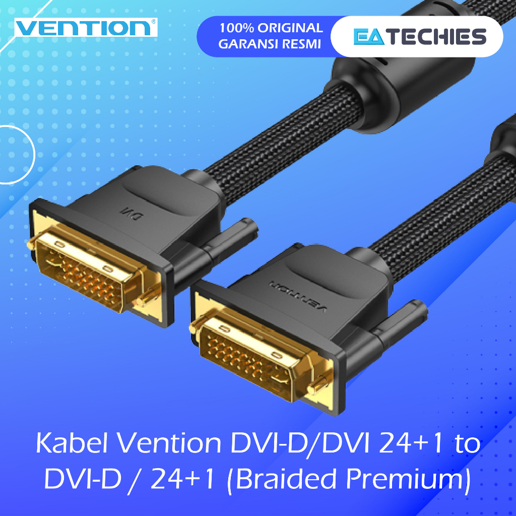 Vention Kabel DVI to DVI DVI-D Dual Link 24+1 Male to Male Braided