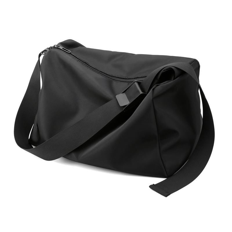 TAS SELEMPANG WANITA BISA PRIA SHOULDER SLINGBAG SIMPLE KEKINIAN MURAH IMPORT PREMIUM HATTON TA801B5 HITAM ANTI AIR FASHION KOREA CASUAL BATAM