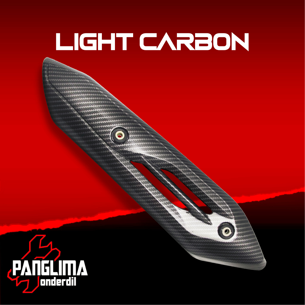 Pelindung Knalpot  Hitam-Light-Karbon-Black Carbon Genio-Beat LED New K1A 2021 Cover Tutup-Penutup-Tameng Kenalpot-Muffler-Exhaust