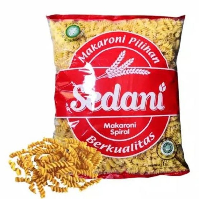 

Sedani Makaroni Pasta 1KG Spiral Mentah FREE DUS + BUBBLE WARP