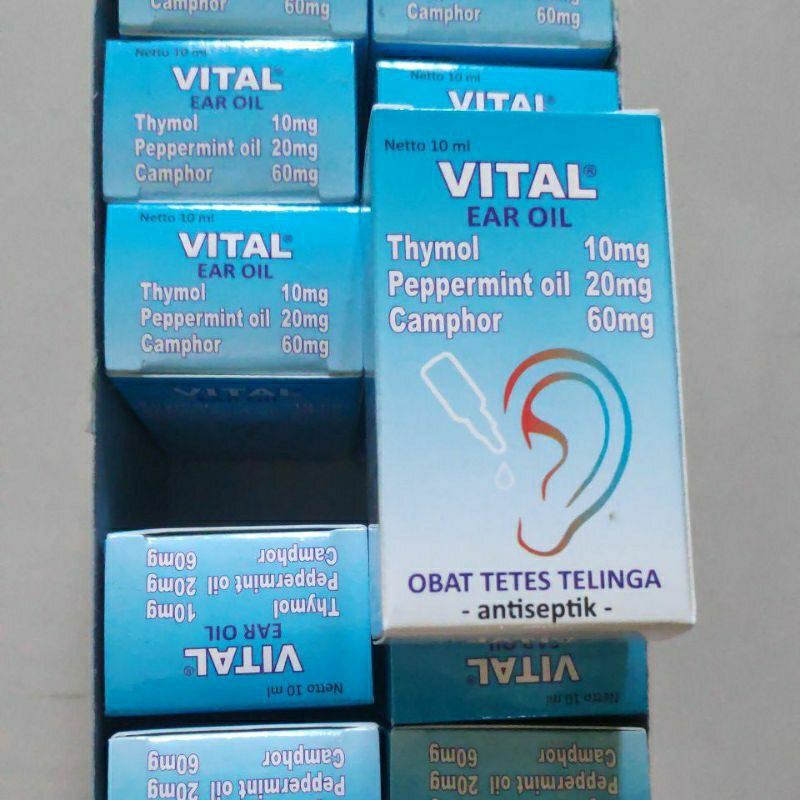 Obat tetes telinga Vital ear oil 10 ml - antiseptik minyak perawatan p3k kesehatan