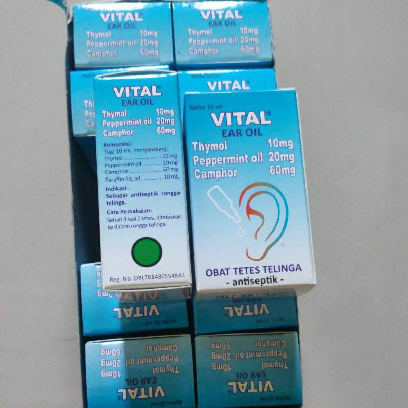 Obat tetes telinga Vital ear oil 10 ml - antiseptik minyak perawatan p3k kesehatan