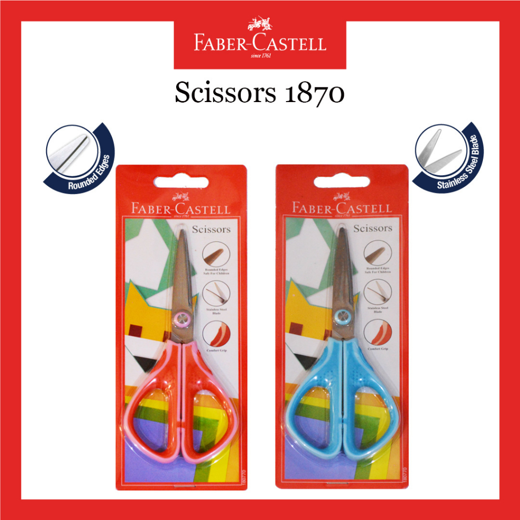 

Gunting Faber Castell Large 1870 / Scissors 1870 / Warna Biru dan Merah