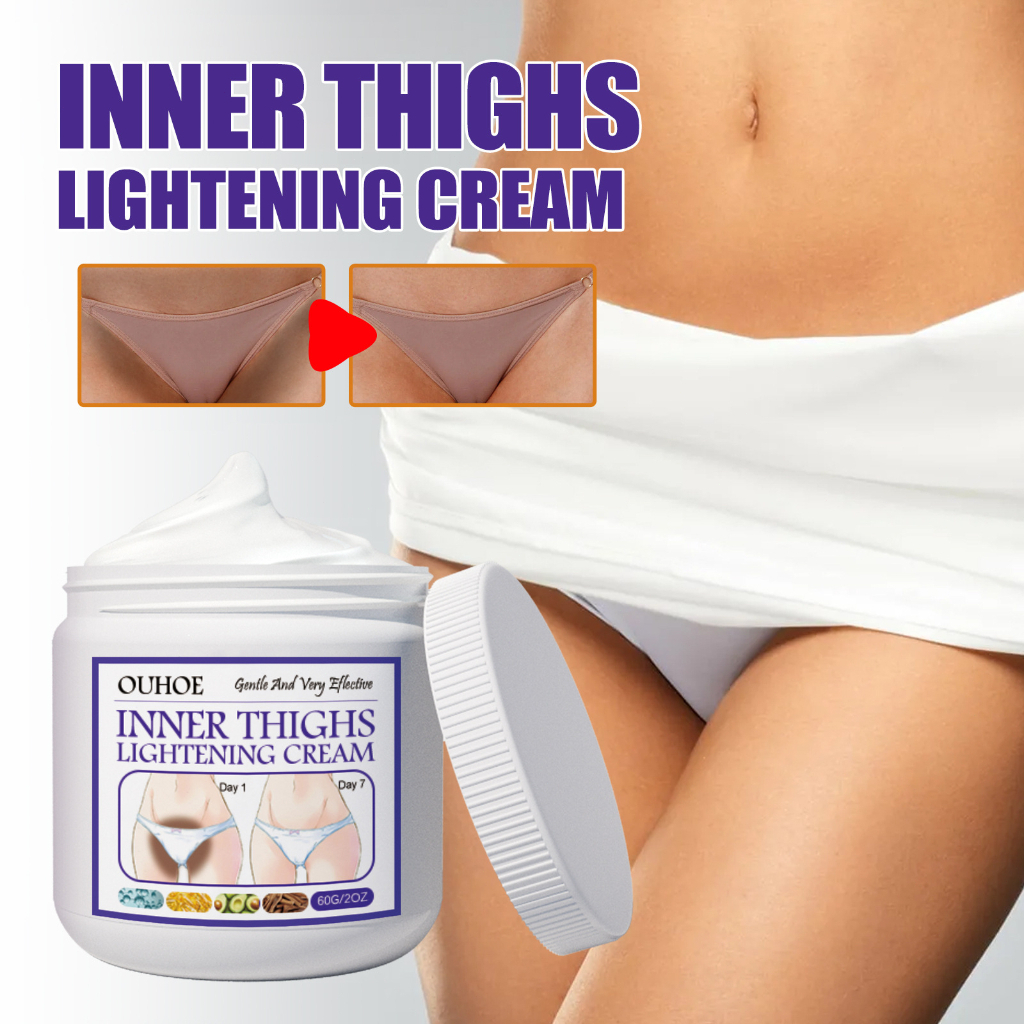 OUHOE Pemutih Ketiak Dan Selangkangan Ampuh / Pencerah Ketiak - Pemutih Badan Permanen Untuk Pemutih Ketiak, Bokong, Siku, Lutut / Inner Thighs Lightening Cream 60gr - Private Parts, Armpit Miss V Whitening Moisturising Cream Lotion