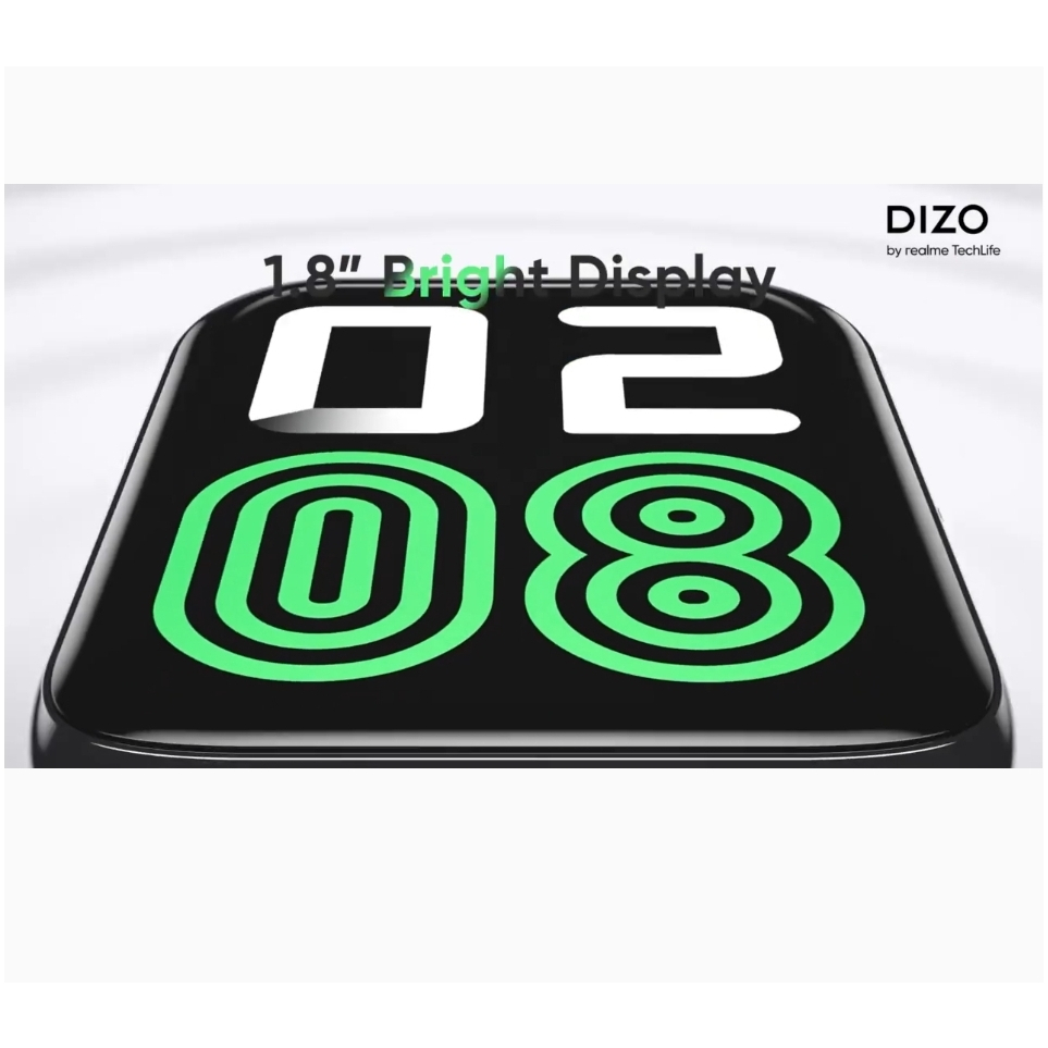 DIZO Watch D 1.8 inch Dynamic display with 550nits brightness (by realme techLife)
