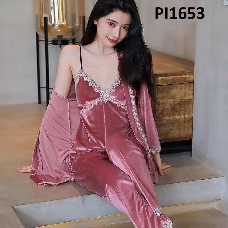 PIYAMA WANITA BLUDRU + CARDIGAN PI1653