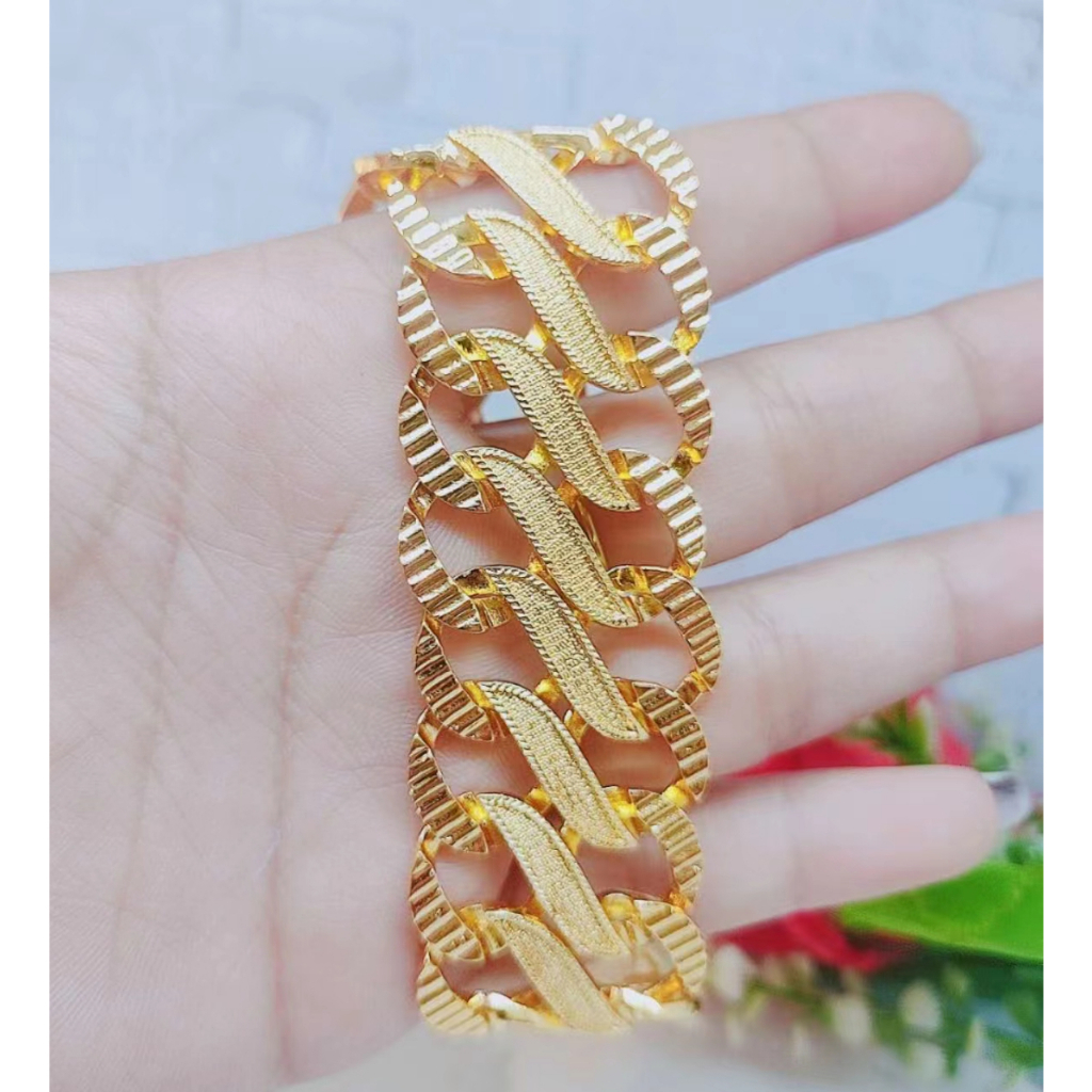 Gelang Xuping Rantai Kombinas Perhiasan Wanita Jewelry G02(Lebar 25mm)