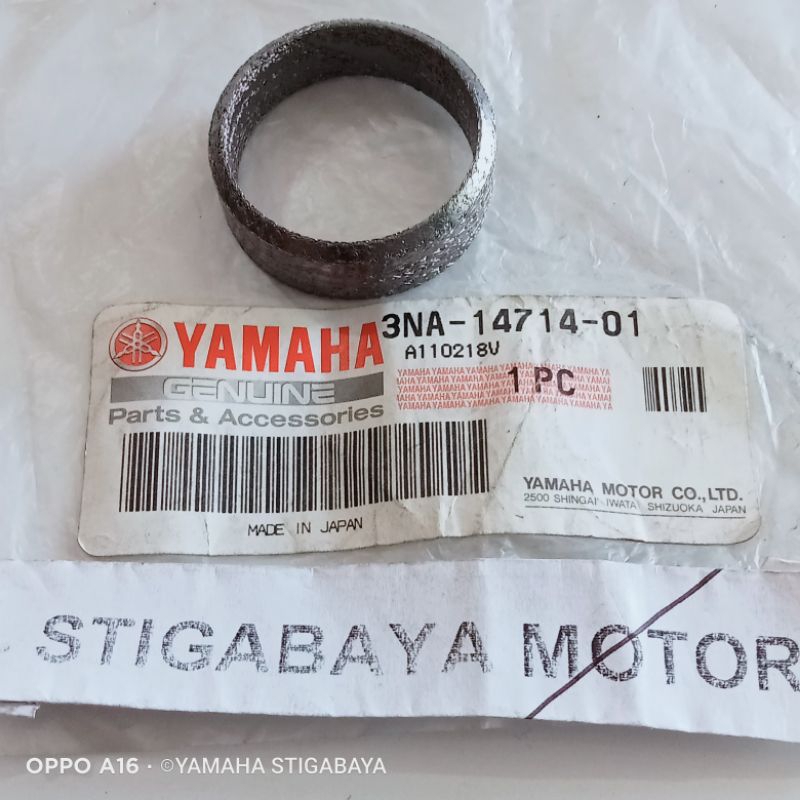 paking sambungan knalpot Yamaha Alfa perpak knalpot Yamaha zigma gasket sambungan knalpot Yamaha L2 