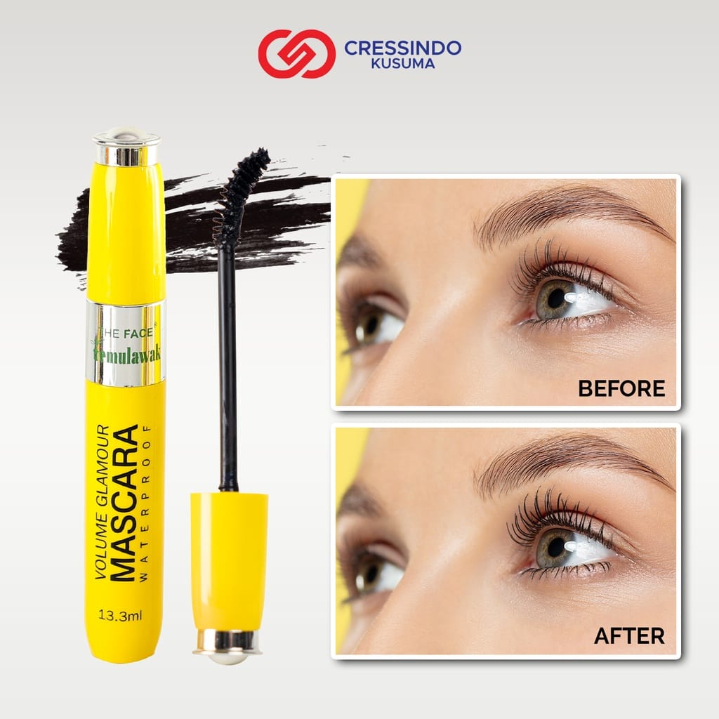 The Face Mascara Black - Melentikan Bulu Mata - Eyeliner Cool Black- Waterproof &amp; Smudgeproof