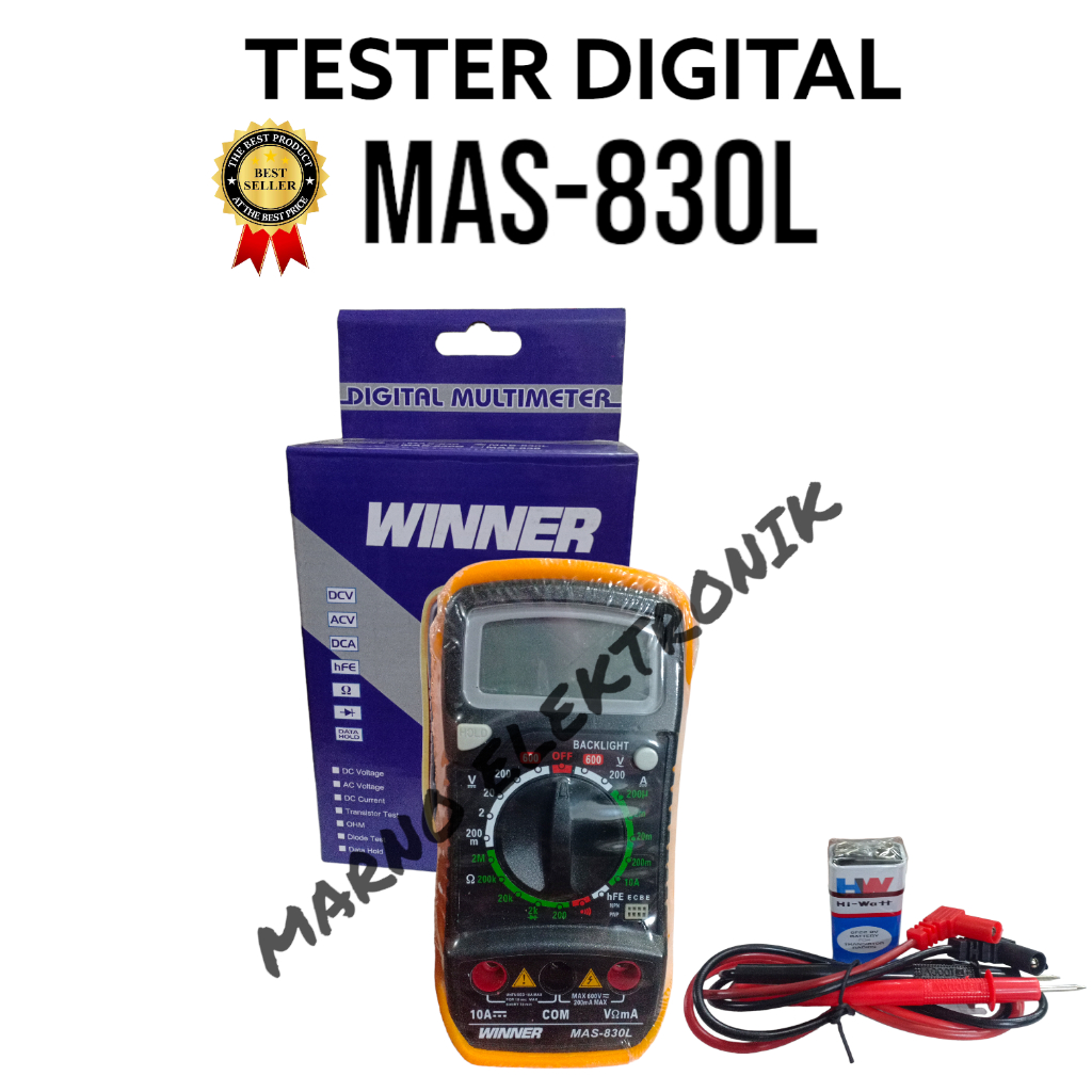TESTER WINNER DIGITAL MULTITESTER MAS-830L MAS830L ASLI ORI ORIGINAL