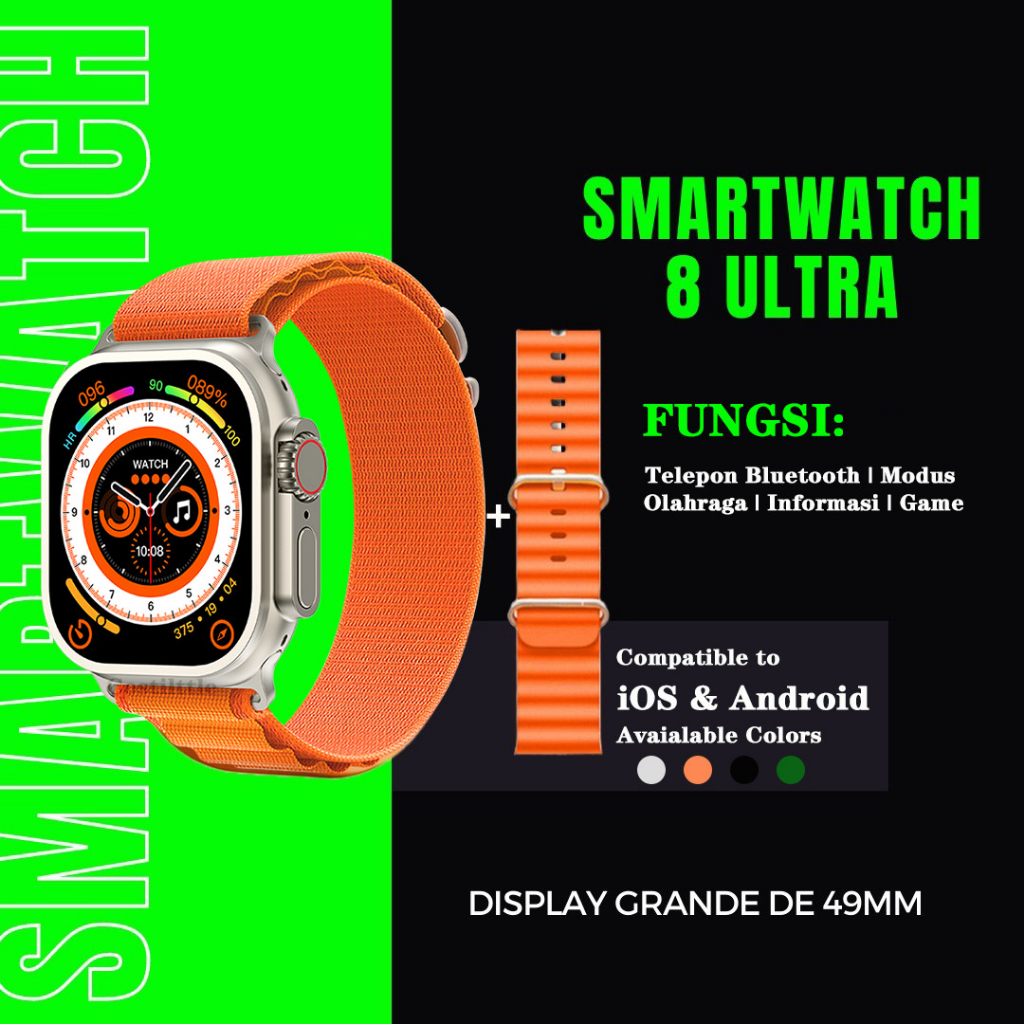 Smartwatch Z69 Ultra Serise 8 S8 Ultra Max 49MM 1:1 2.01” inch Screen HD Sports Watch 8 Ultra Smart Watch Bluetooth Call ( UPGRADE)
