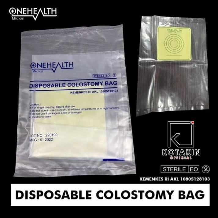 Kantong Kolostomi Onehealth isi 10 Pcs / Colostomy Bag / Kolostomi