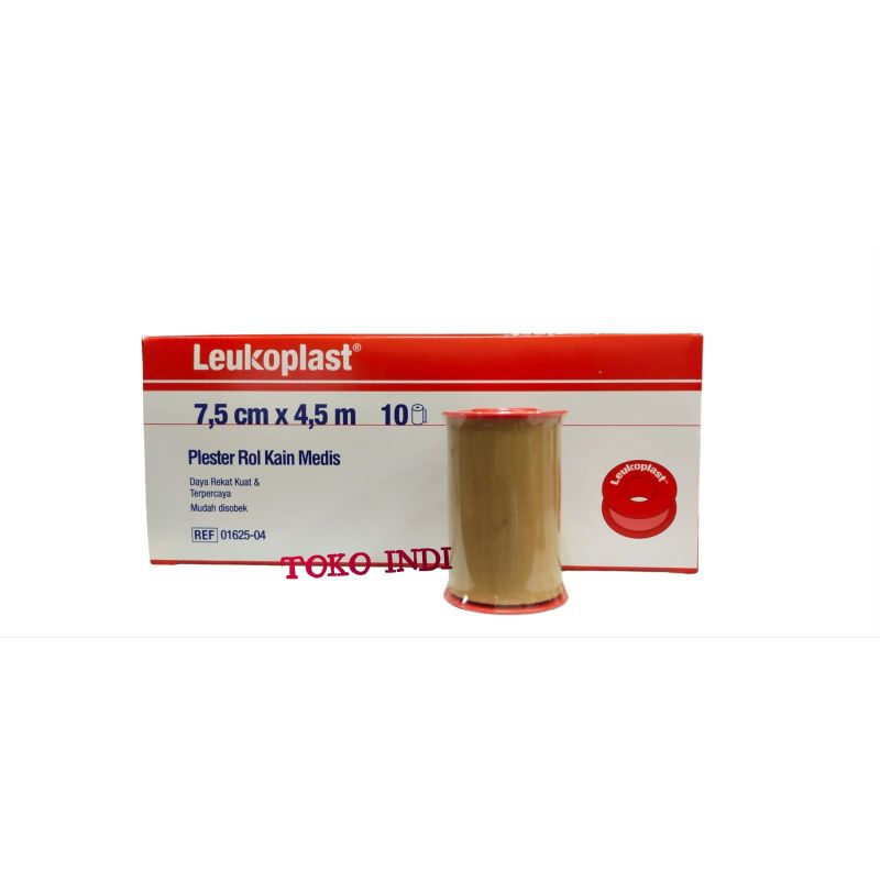 Plester Leukoplast 7.5 cm x 4.5 m/Plester Merah