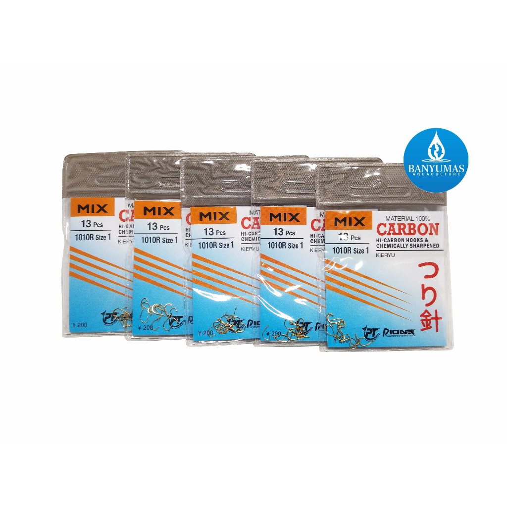 Kail Pancing Carbon Mix 1010R warna emas gold berlubang