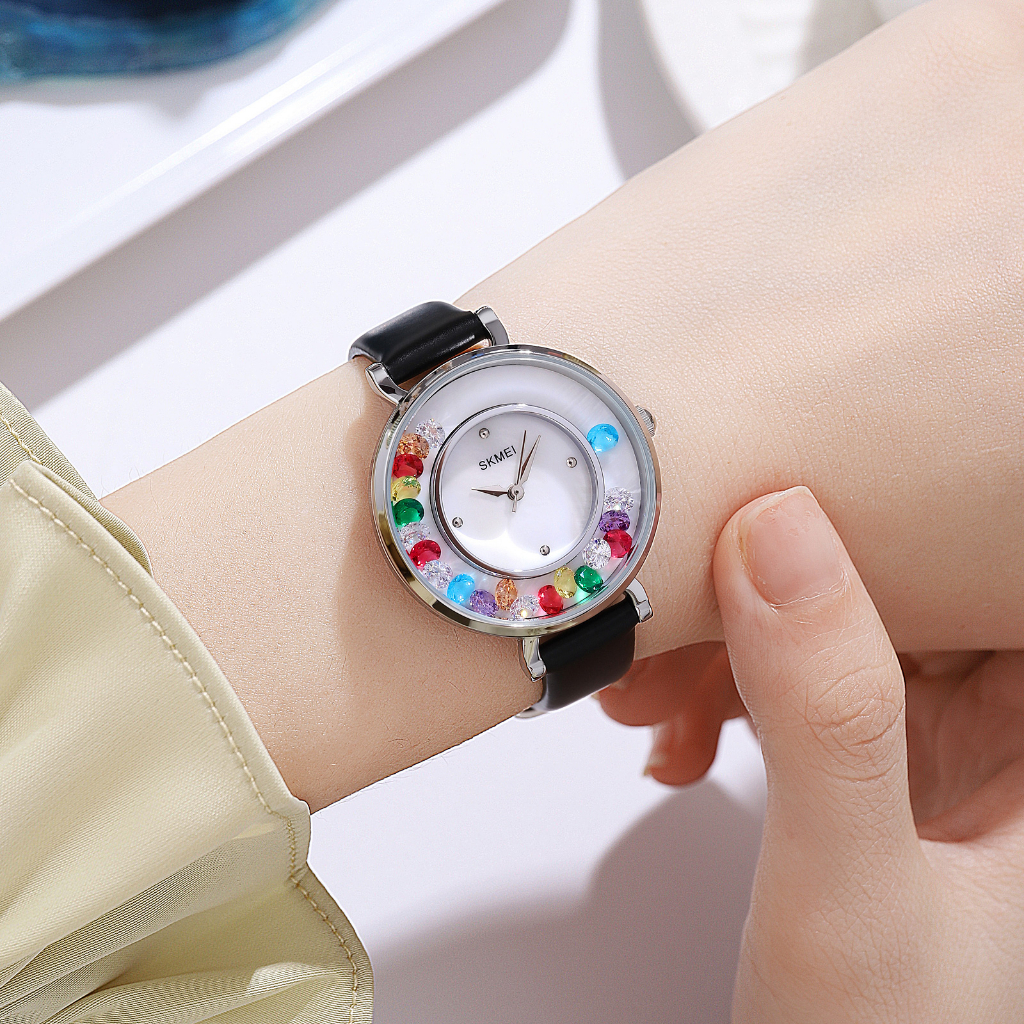 SKMEI 2041 Jam Tangan Wanita Analog Tali Kulit WATCHKITE WKOS