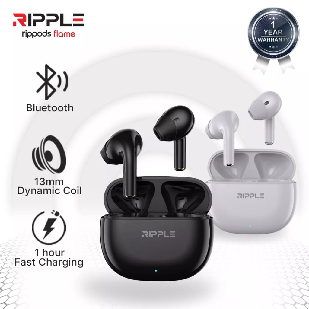 Ripple Rippods Flame TWS Headset Bluetooth Earphone Mini Earbuds Handsfree Garansi 1 Tahun
