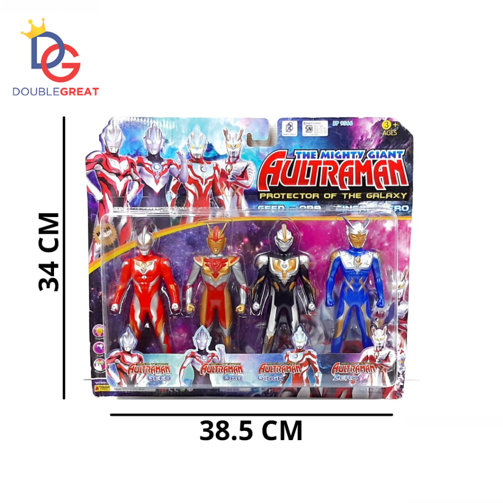 DOUBLE GREAT THE MIGHTY GIANT ULTRAMAN 4IN1 ULTRAHERO BROTHERS MONSTER SERIES FIGURE ACTION BP9566