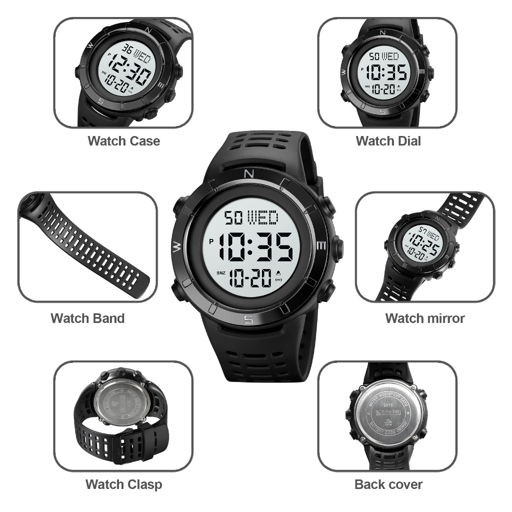 SKMEI 2015 Jam Tangan Pria Digital Anti Air 5 Bar WATCHKITE WKOS