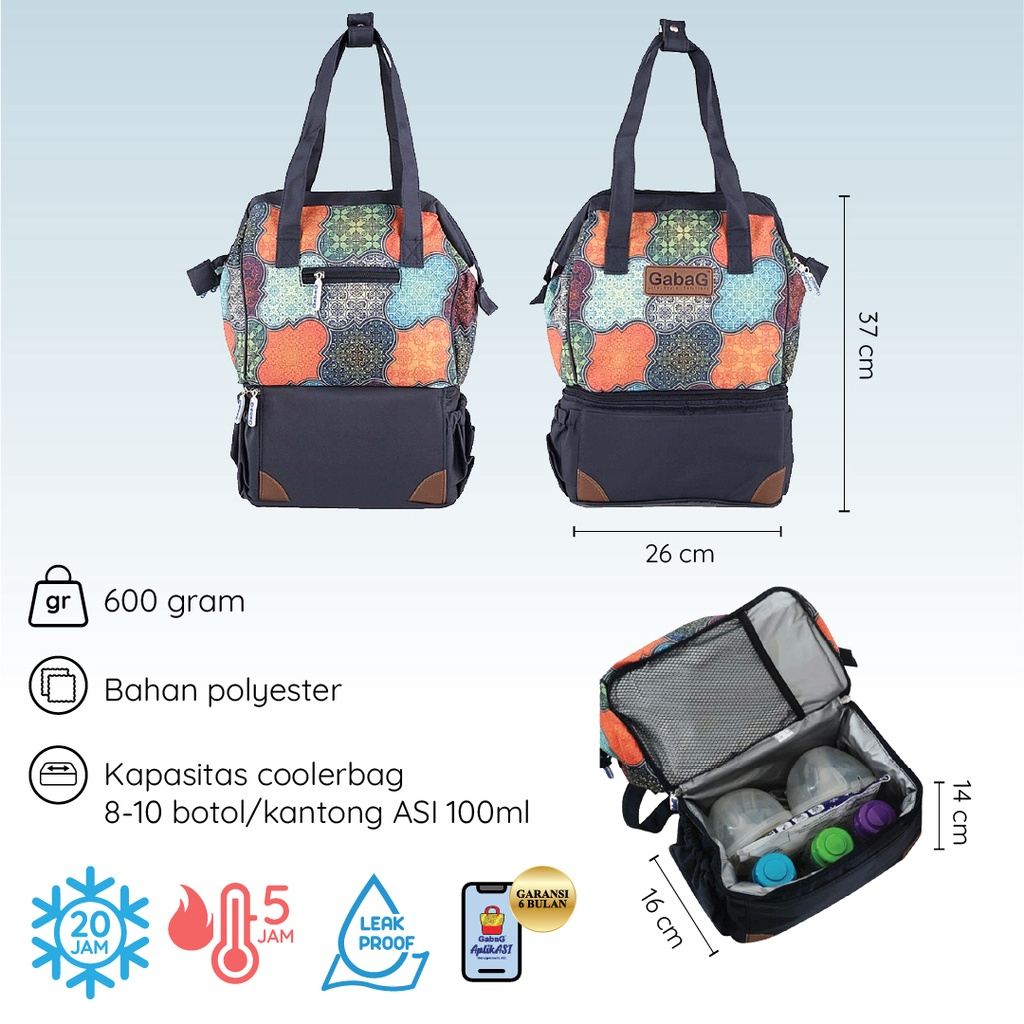 GabaG Tas Asi - Cooler Bag - Tote Big Dahlia / Sentani