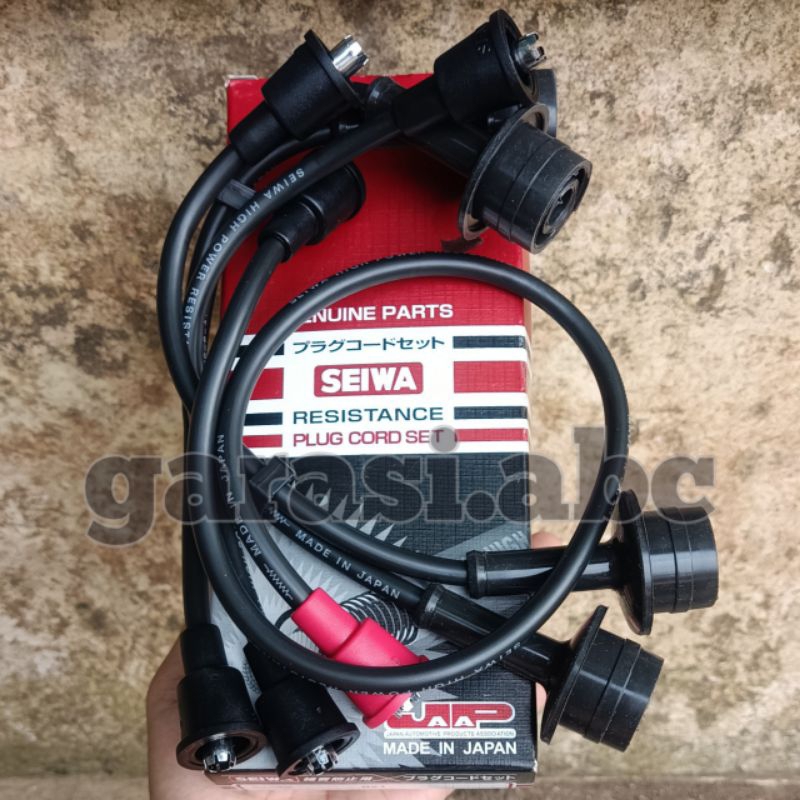 Kabel busi Seiwa Japan Toyota Kijang 5k 7k Karburator Super Kapsul LGX LSX SSX 021 Plug Cord Set