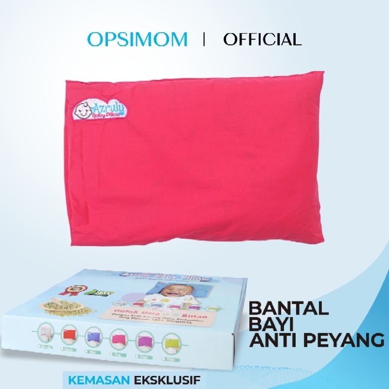 Bantal Anti Peyang Original Dilengkapi ID CARD &amp; Free Konsultasi | Azruly Baby Pillow Warna Pink Opsimom