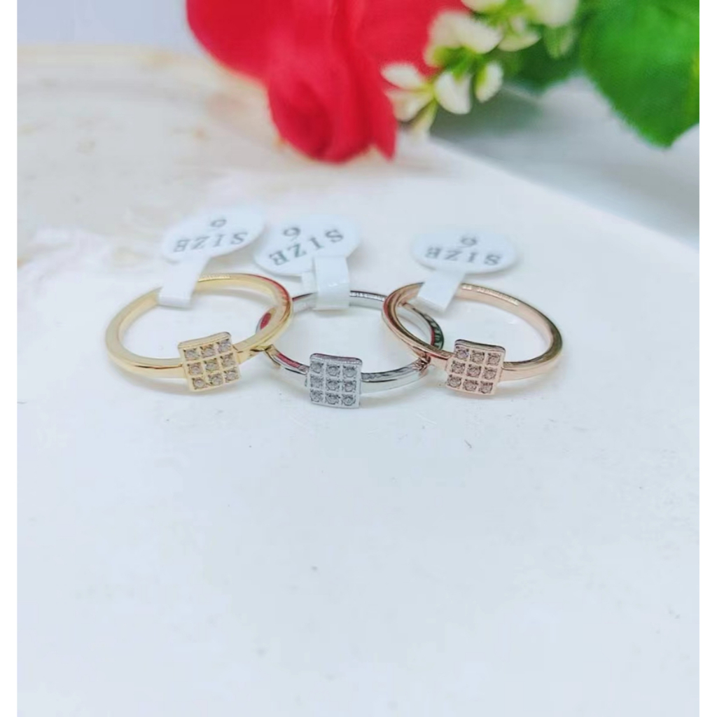 Cincin Titanium Permata Perhiasan  Fashion R25