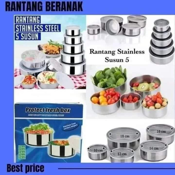 RANTANG BERANAK / RANTANG STAINLESS STEEL 5 SUSUN