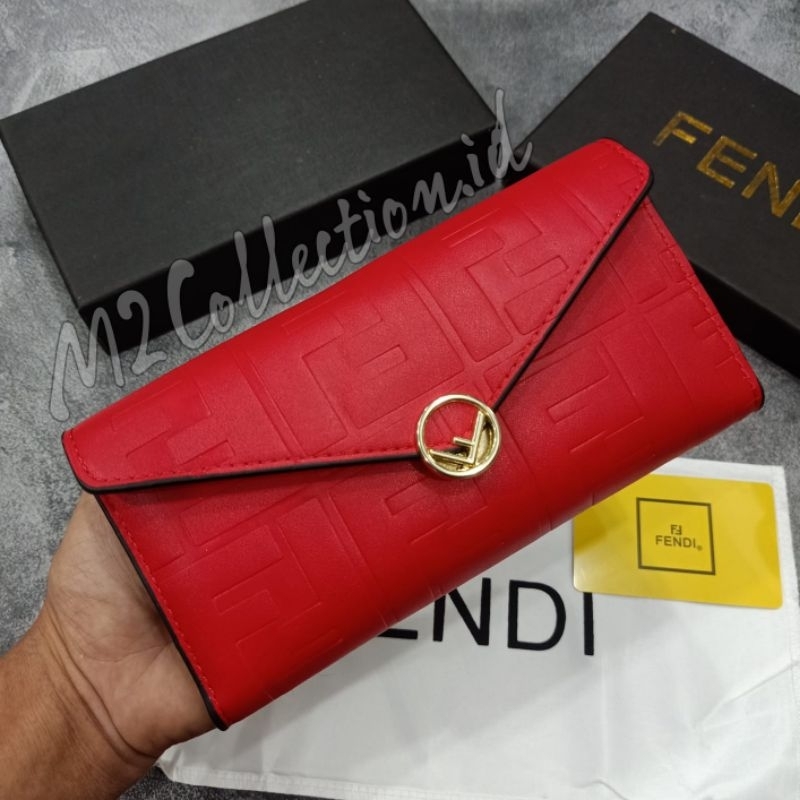 Dompet Fendi Red Dompet Panjang wanita premium quality