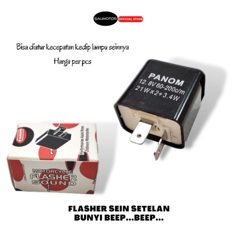 Saumotor Flasher Setelan Bunyi Beep Alat Kedip Lampu Sen