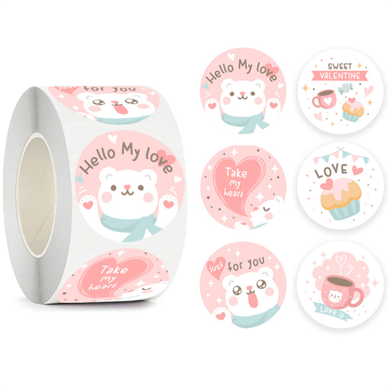 

50pcs Cute Polar Bear Seal Sticker Stiker Lucu Online Shop Packaging Label Segel Packing