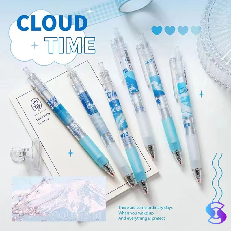 

Pulpen 0.5mm Hitam/gelpen biru ins Style-Suning Mall