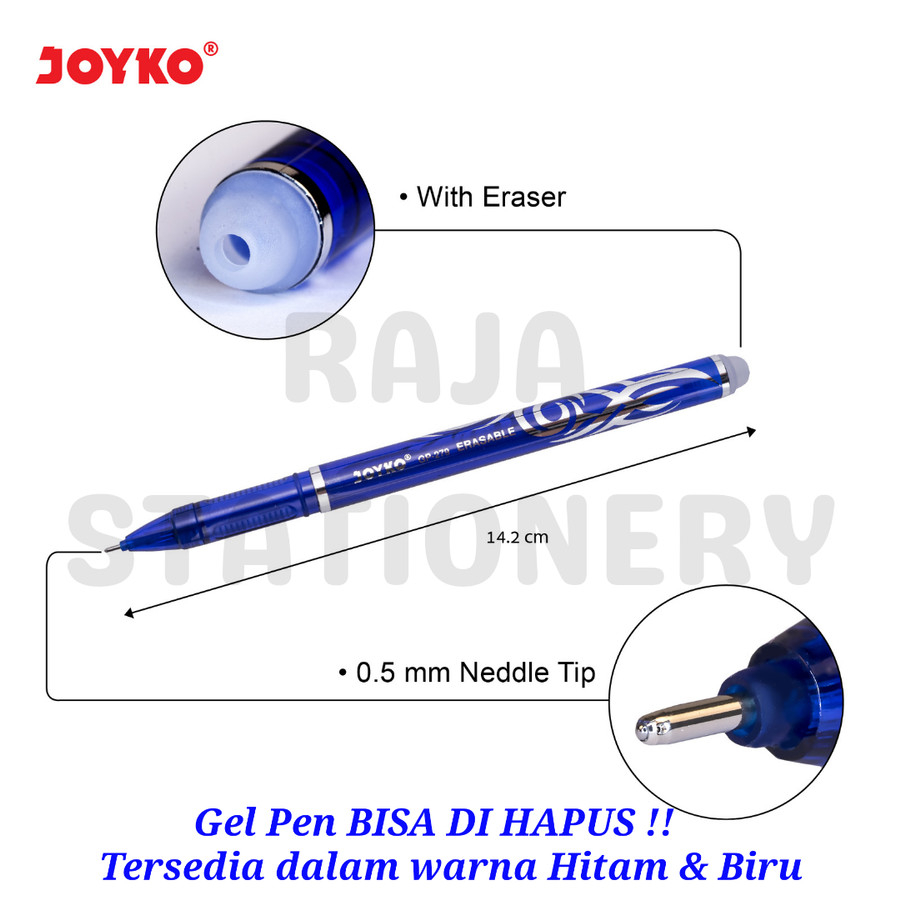 

Gel Pen Joyko Ball Pen Pena Pulpen Joyko Bolpen Erasable Bisa Hapus - GP-279, Hitam