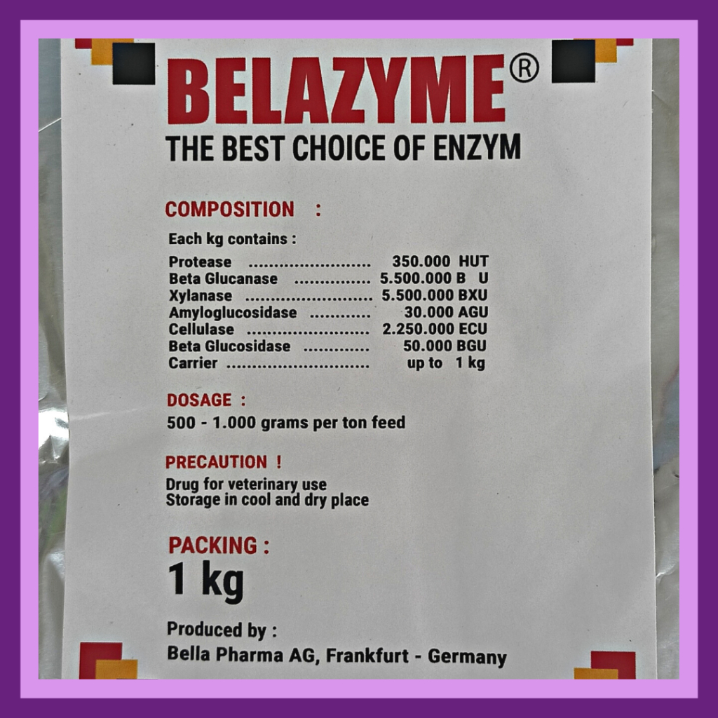 BELAZYME 1 kg | Feed Suplemen Enzim Ternak Unggas Ayam Bebek Udang Sapi Kambing | Belazime Seperti NATUZYME