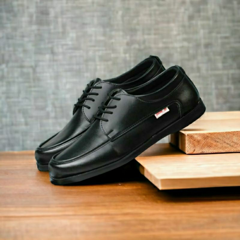 JMY87 Sepatu Formal Pria Pantofel Kerja Kantor Hitam Original Kulit Sintetis Premium