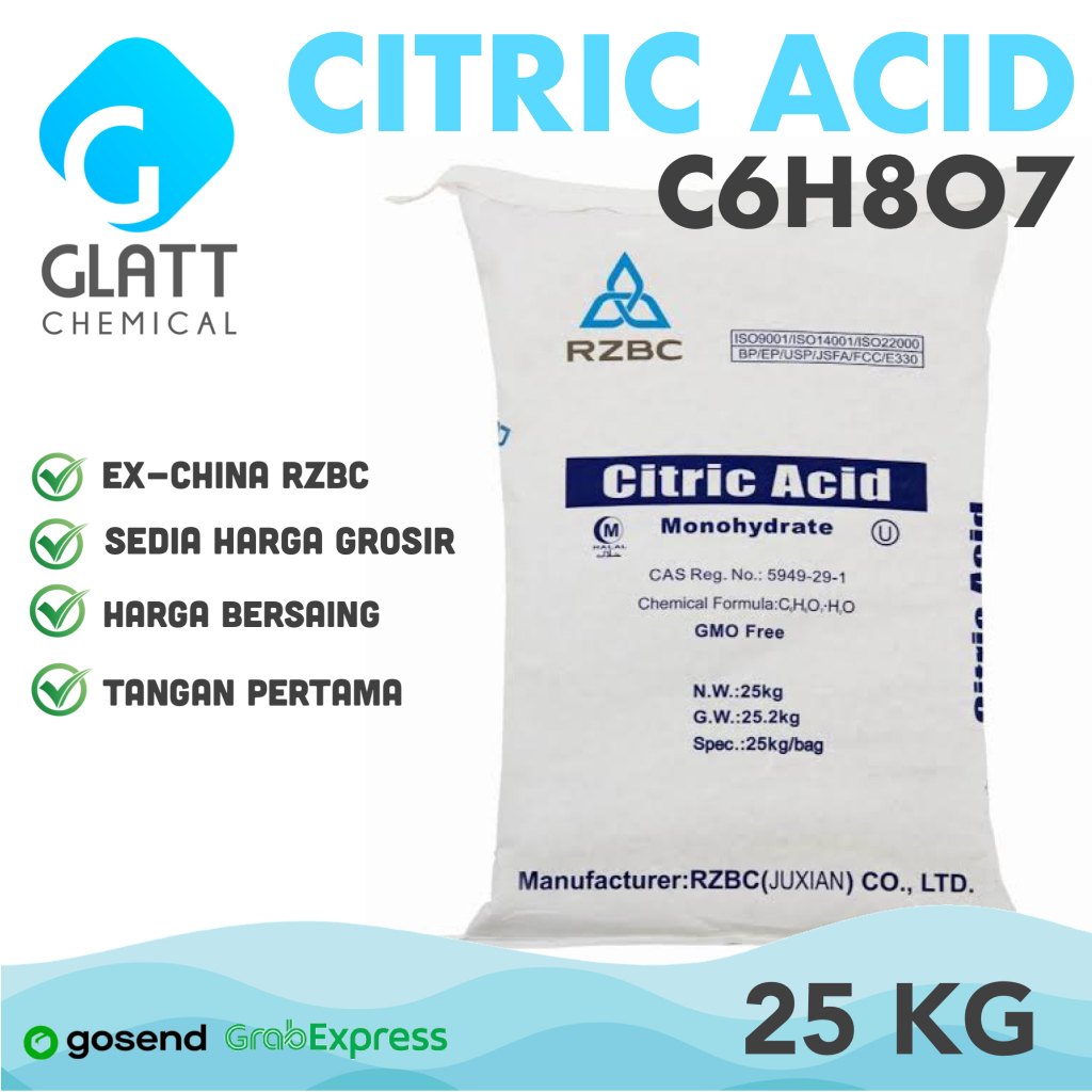 

25 kg Citric Acid Monohydrate - Asam Sitrat - Asam Sitrun Food Grade