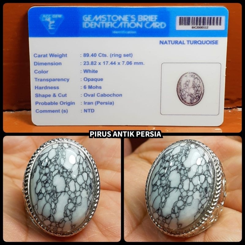 BATU AKIK PIRUS PUTIH IRAN ( SUPER JUMBO )