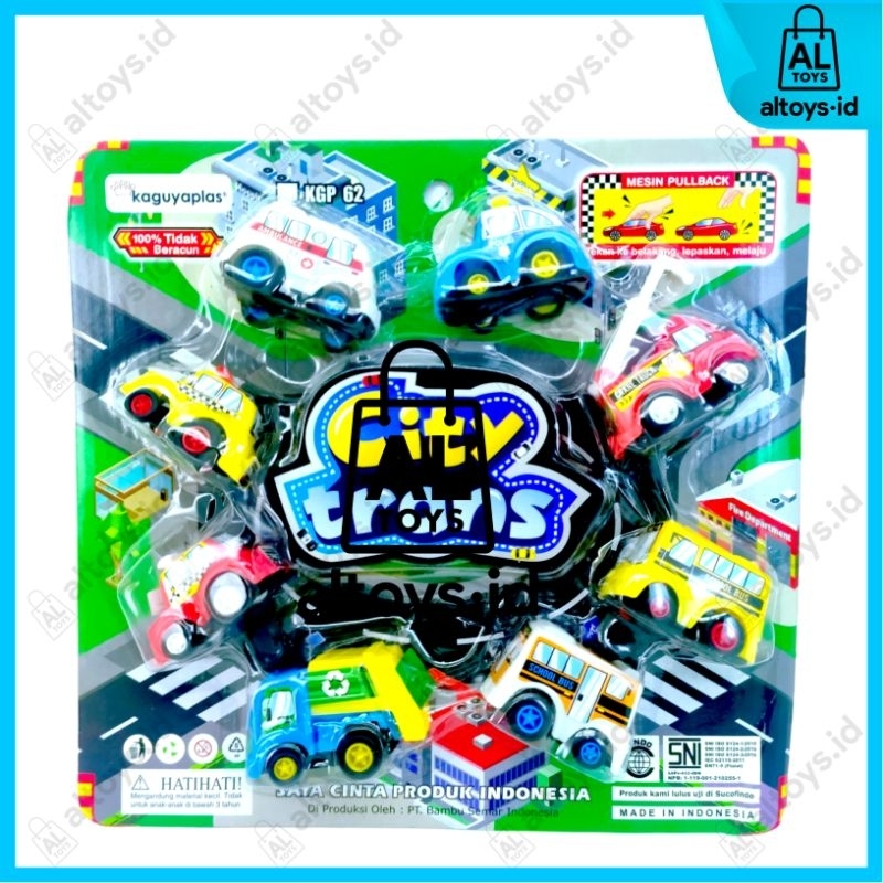 al toys mobil city transportasi set 6pcs MAINAN MOBIL TRANSPORTASI SET 6PCS &amp; 8 PCS MURAH